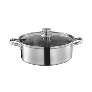 Dual Sided Soup Stockpot with Divider Kitchenware Cookware Cookware Cooking  Pot Hot Pot Pan for Electric Cooker Travel Home Restaurant Party 32cm