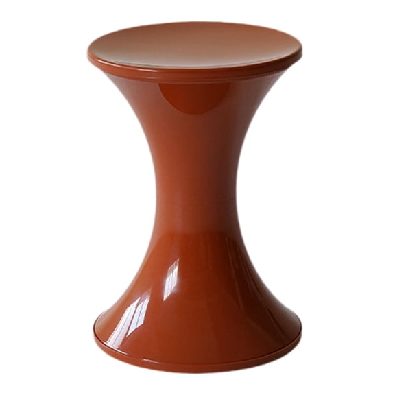 kowaku Hourglass Shape Storage Foot Rest Stool Simple Design for Indoor Use 44x31cm Brown