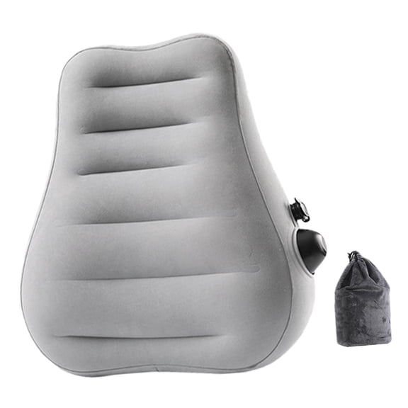 kowaku Inflatable Lumbar Pillow,Inflatable Wedge Pillow for Travel,Fast Inflating Deflation, Wedge Pillow for Travel Airplane gray