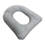 kowaku Inflatable Toilet Cushion Seating Support Cushion for Traveling Home Elderly Gray Flocking