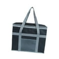 thumbnail image 1 of kowaku Insulated Cooler Bag Reusable Shopping Bag with Zipper Closure Waterproof Large Capacity Food Delivery for Fishing Picnic black grey, 1 of 9
