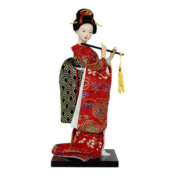 kowaku Japanese Geisha Doll, Kimono Dolls, Asian Statue, 25cm Sculpture, Collectible Figurine, Kabuki Doll for Wardrobe, Table, Living Room Style E