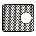 thumbnail image 1 of kowaku Kitchen Sink Mat Sink Protector with Center Hole Heat Resistant Silicone Drain Pad, Dish Rack Mat for Porcelain Dishes, Pot , Black, 1 of 1