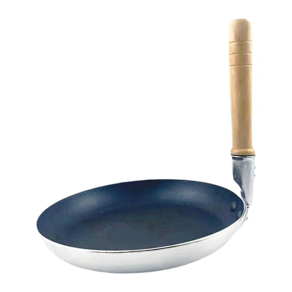 kowaku Korean Small Fry Pan Egg Frying Pan Creative Multiuse Nonstick Mini Skillet with Wooden Handle for Outdoor Kitchen Restaurant 19cm Universal