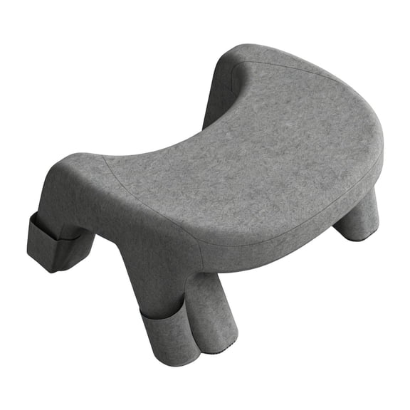kowaku Lap Desk Reading Pillow Breathable with Side Pocket for Reading Couch Gaming Light Gray