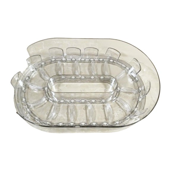kowaku Lazy Susan Organizer Turntable Drink Dispenser Multipurpose, Spice Rack Rotating Condiment Organizer for Food, Fridge Cabinet Clear