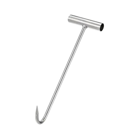 kowaku Manhole Hook Tool Single Hooks Pull Heavy Lid Pull Tool Manhole Covers Drain Covers Well Lid Opener Hook Versatile Lifting Hooks , 40CM