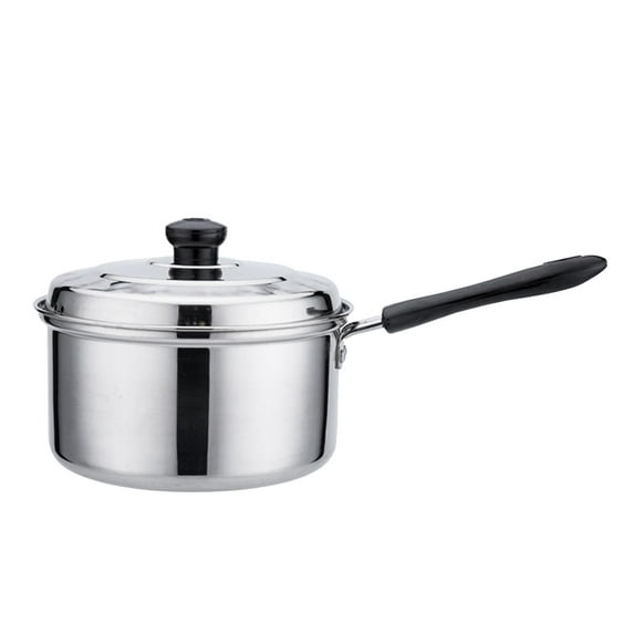 kowaku Nonstick Saucepan with Lid Sauce Pan Metal Long Handle Noodles Pasta Easy Clean Stovepot Cooking Boiling Pot for Home Kitchen 16cm