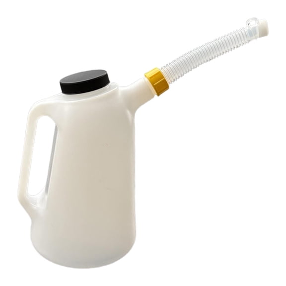 kowaku Oil Can Measuring Container with Long Spout, Ergonomic Handle, Dust Cover, Reliable PP Workmanship, Measuring Scale, Carrying Handle with Lid, for Wor 3L