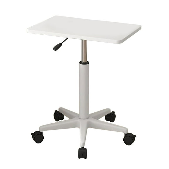 kowaku Overbed Table, Movable Bedside Table Computer Desk Study Desk Standing Laptop Desk Adjustable Height for Kids Bedroom Nursery White 59 to 80cm