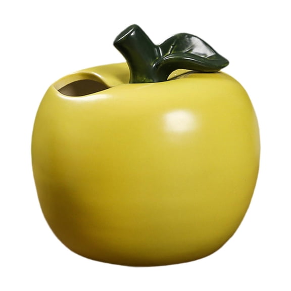 kowaku Planter Vase Ceramic Vase Indoor Plant Flower Pot Art Vase Bud Vase Table Centerpiece Fruit Shaped Display with Unique Form And Subtle Finish Suitable Green apple