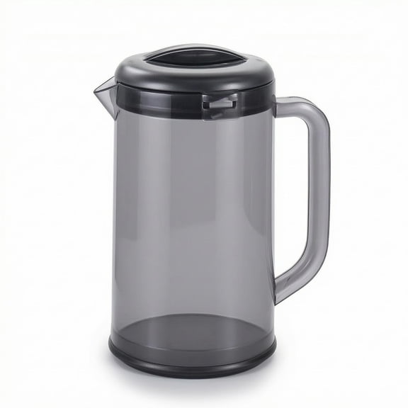 kowaku Plastic Water Pitcher Translucent Pitcher with Lid Water Jug Food-Safe Covered Gray