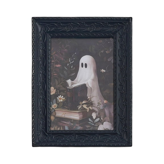 kowaku Retro Design Picture Frame Halloween Decoration DIY Crafting Versatile Photo Frame Tabletop Display for Office Bathroom Party Rectangle