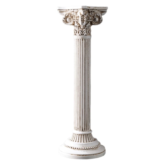 kowaku Roman Column Statue, Roman Column Sculpture, Greek Column, Photo Prop, European Greek Statue Figure for Home Parties, Interior Decoration White
