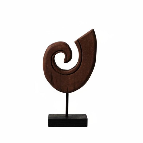 kowaku Rustic Minimalist Sculpture Handmade Meditative Table Statue Vintage Abstract Sculpture for Guesthouse, Hotel Reception Area
