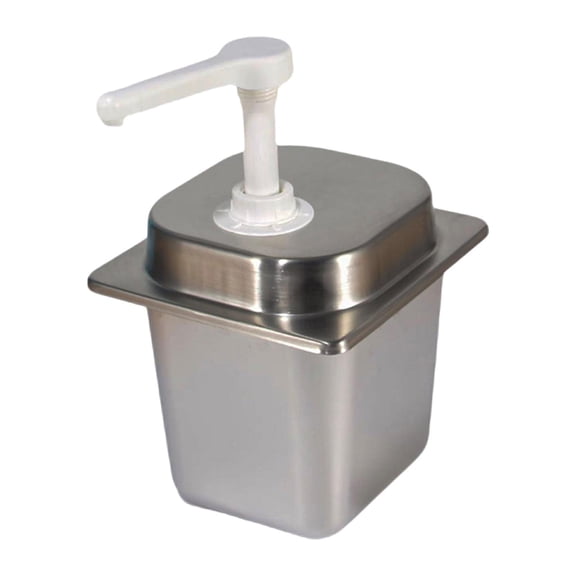 kowaku Sauce Dispenser Pump Stainless Steel Condiment Pump Manual Syrup Bottle Hand Pressed Station Easy to Clean Suitable for Home Restaurant Kitchen 20cc