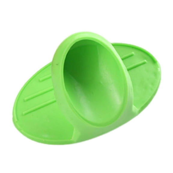 kowaku Silicone Pot Holder Mini Oven Mitten,Cooking Pinch Mitten,Non Slip,Insulated Finger Cover Oven Clamp for Baking Cooking Kitchen green