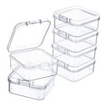 thumbnail image 1 of kowaku Small Square Polypropylene Jewelry Storage Boxes, Clear, 6 Count Pack, 1 of 7
