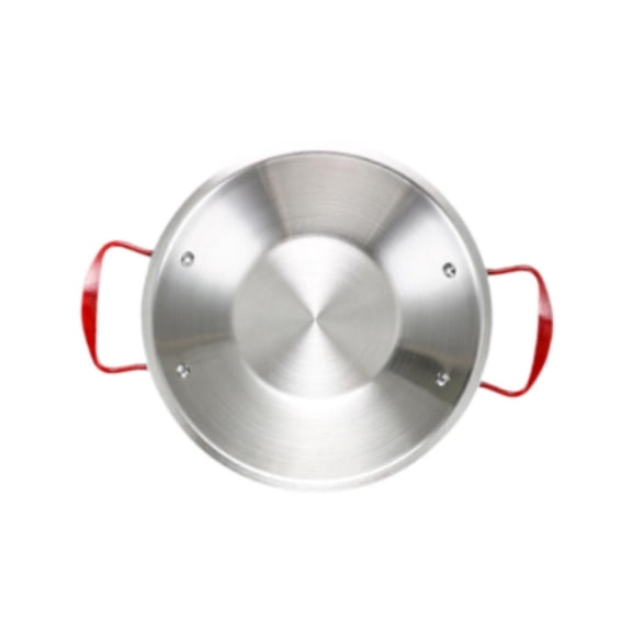 kowaku Snack Flat Tray Fried Chicken Plate Red Handles Crisper Tray French Fries Plate Steak Plate for Cooling Veggies Chicken Meat , 26 cm