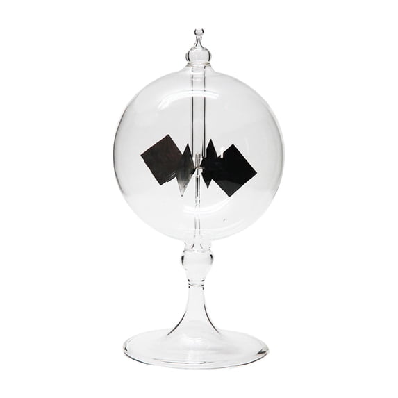 kowaku Solar Power Crookes Glass Windmill Educational Ornament, Rotating Vanes Solar Light Pressure Windmill for Props Party Offices