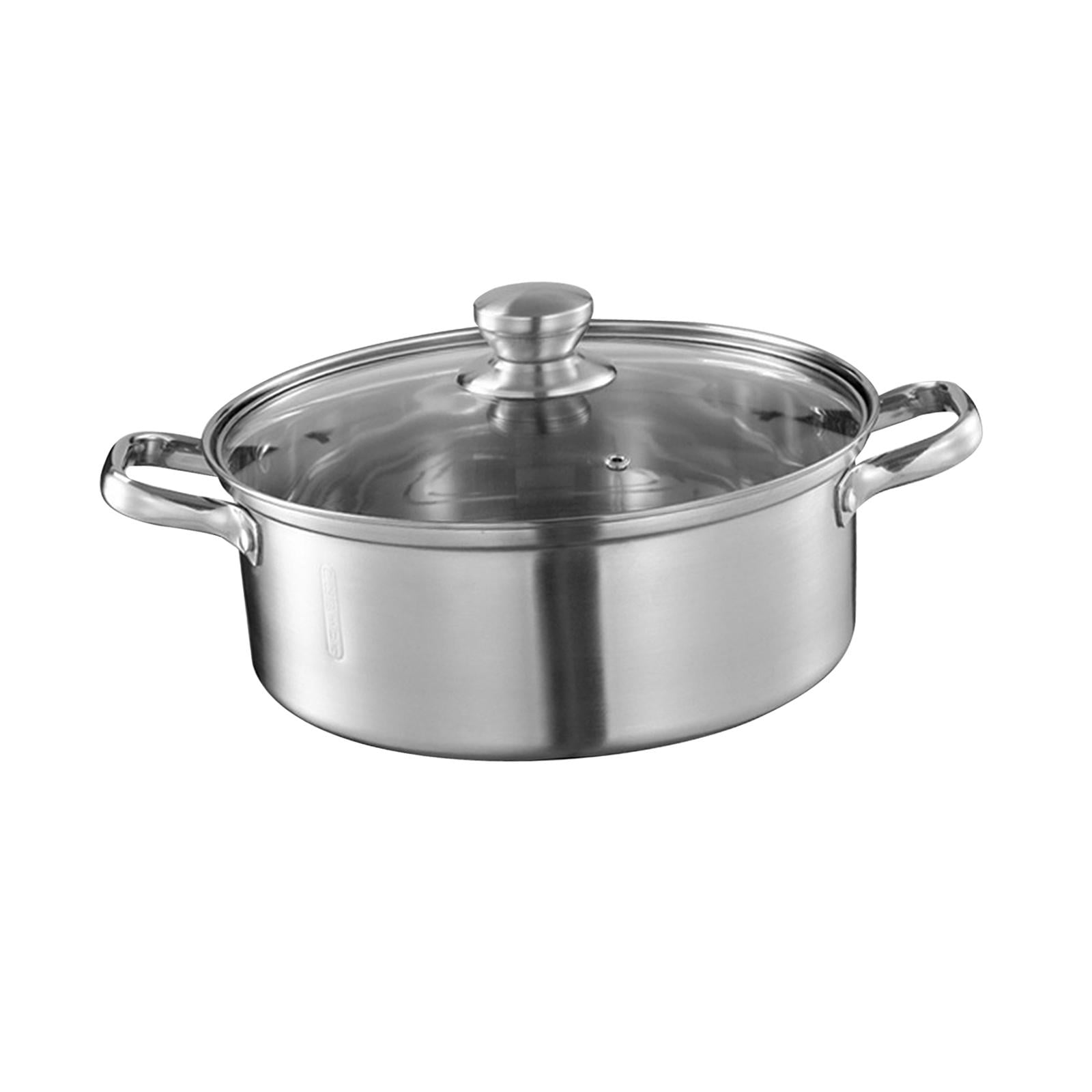 kowaku Stainless Steel Stockpot Induction Pot Warming Milk Cooking Noodle Soup Pot with Lid Hot
