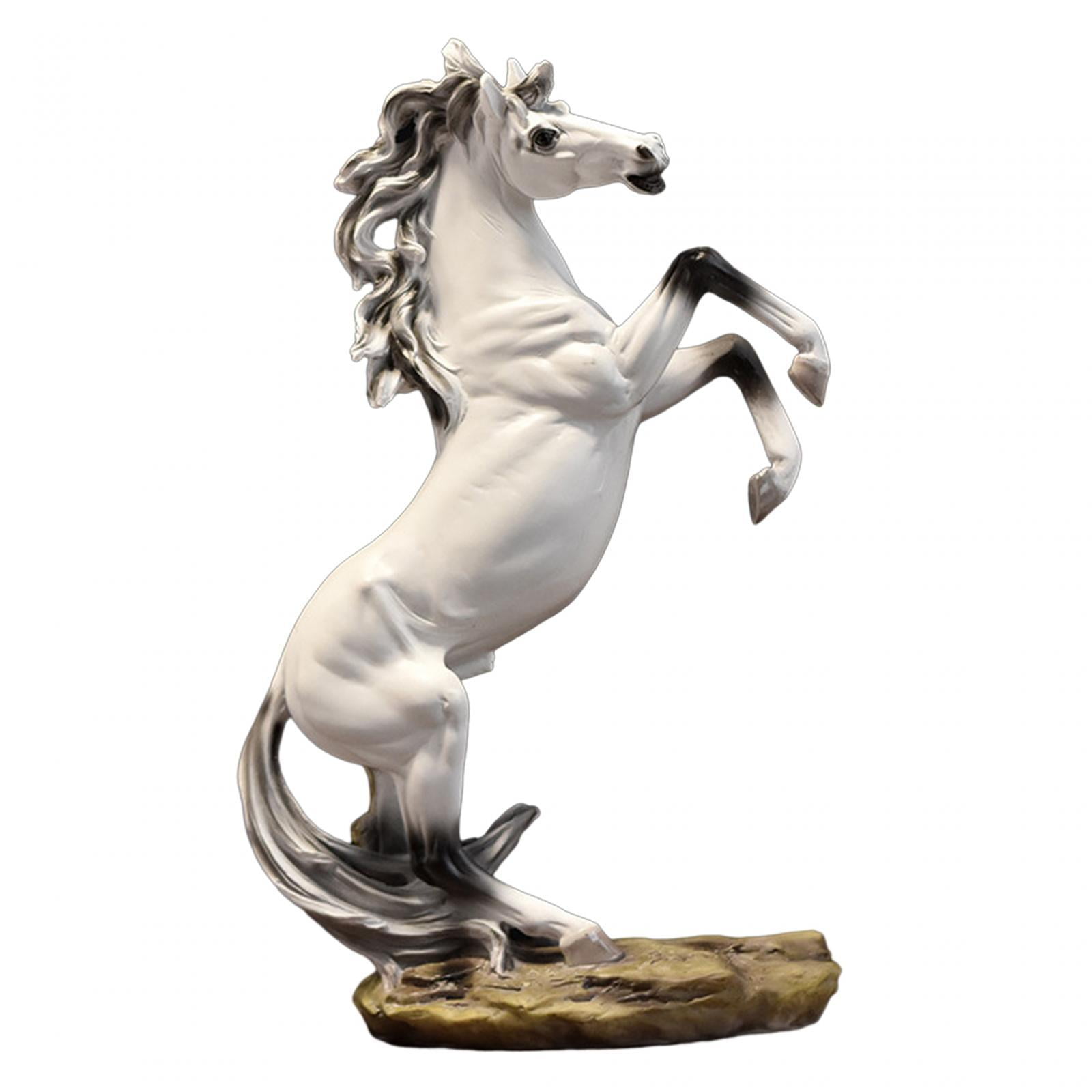 Gold Standing Horse Statue – 14.6 Inch Resin Figurine, Contemporary Tabletop Decor For Home Office 4 thumbnail image