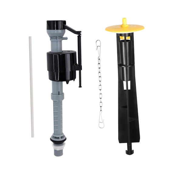 kowaku Toilet Fill Valve Kit Canister Flush Valve Replace Parts G3/4" Inlet Universal Quiet Toilet Tank Repair Kit Easy Installation Yellow