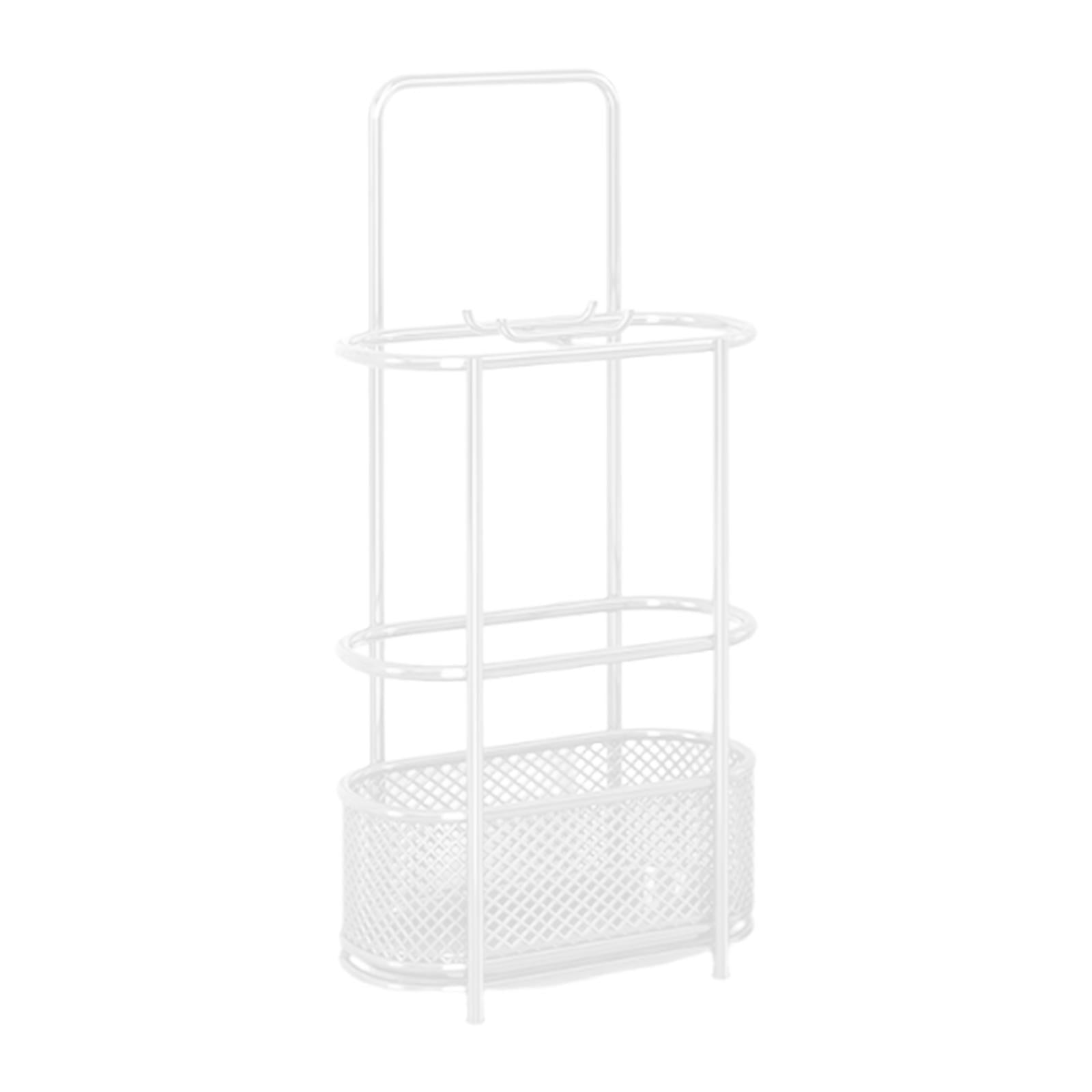 kowaku Umbrella Holder Rack Umbrella Drain Rack Sturdy with Drip Tray Convenient Storage Bin Umbrellas Organizer for Office Entrance White