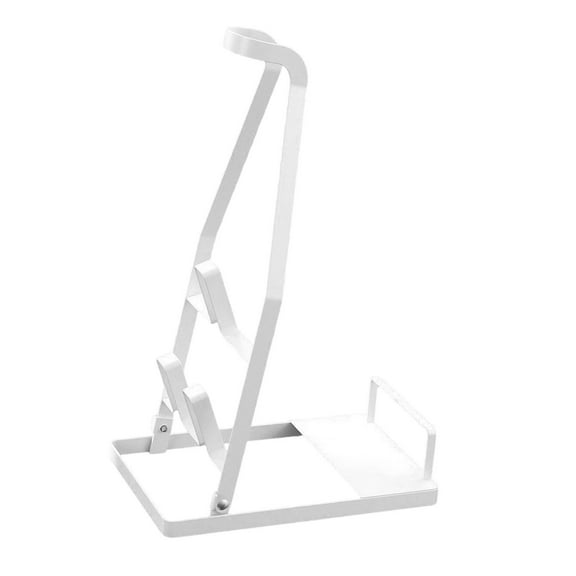 kowaku Vacuum Cleaner Stand Support Holder Versatile Use, Space Saving, Freestanding Storage Rack Metal Rack for Living Room Balcony Foldable White