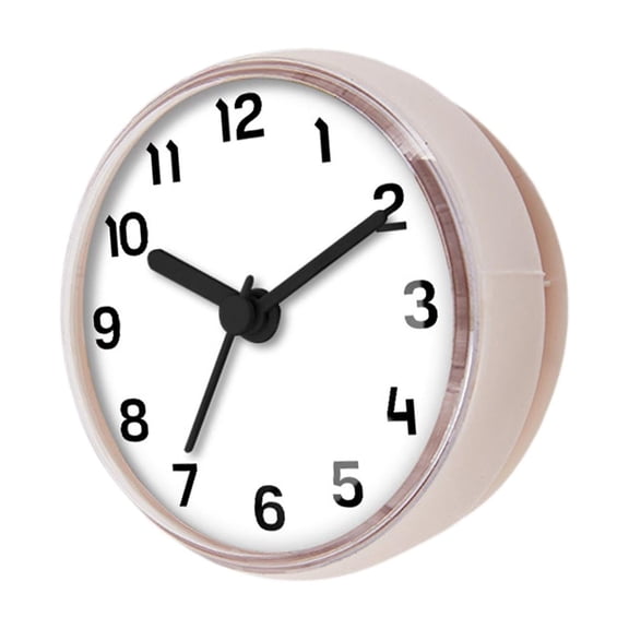 kowaku Wall Clock Small Digital Waterproof Bathroom Clock Silent Battery Operated Suction Cup Sturdy PP PVC Material Compact Easy Reading Face Suitable for Kitchen Toilet Home Hotel White