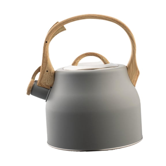 kowaku Whistling Kettle Large Capacity Water Kettle Fast to Boil Water with Handle Teapot 3L Tea Pot for Dorm Milk Kitchen Apartment Gray