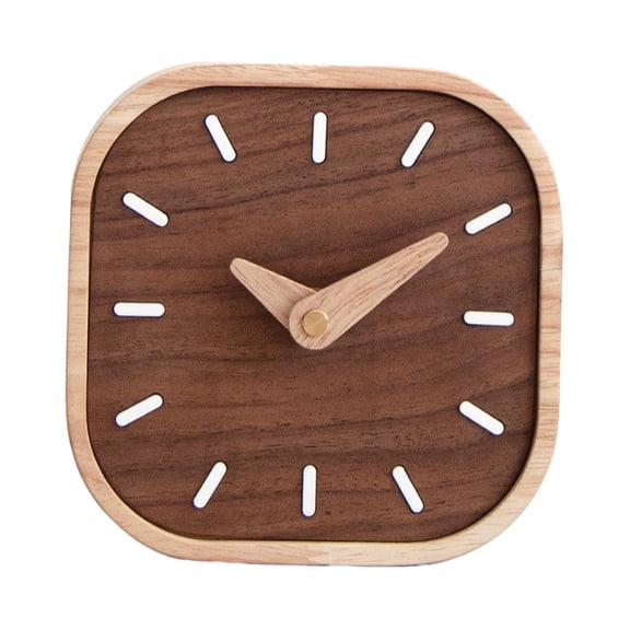 kowaku Wooden Table Clock Wall Hanging Clock Silent Decorative Desk Clock Desktop Clock for Mantels Fireplace Living Room Home Decor
