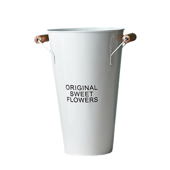 kowaku flower Buckets Pot Vintage Wedding Decoration Gift , White, 12 x 18 x 30cm