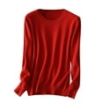 thumbnail image 1 of kpmatpey Women Shirts Long Sleeve Crew Neck Loose Comfy Dressy Casual Lightweight Tops Fall Blouses, 1 of 3