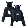 thumbnail image 1 of kpop ILLIT Not cute anymore  Hooded music fans sweatshirt kawaii cat ear drawstring   men/women outfits, 1 of 6