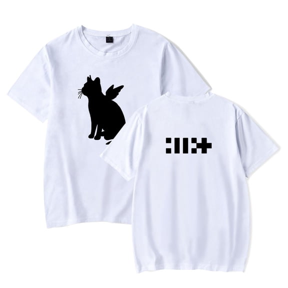 kpop ILLIT merch cat tshirt crewneck short sleeve tshirt men/women music fans tops