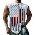 thumbnail image 1 of kpoplk American Flag Tank Tops for Men 4th of July Shirts Sleeveless Muscle Tank Top Graphic 1776 Gym Workout Patriotic Tank Top(White,XL), 1 of 4