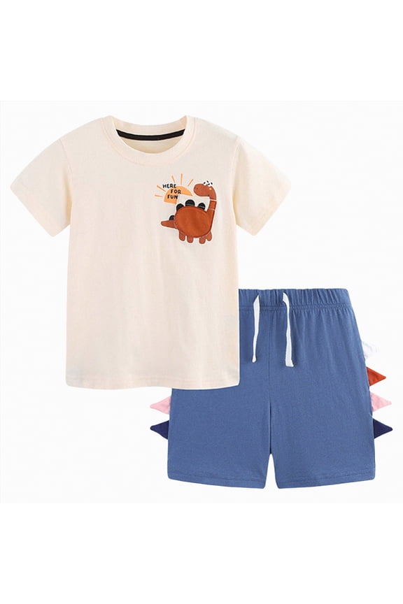 Baby Boy Hunting Outfits Duck Deer Embroidery Short Sleeve T-Shirt Jungle Camo Shorts Set Toddler Summer Clothes(Beige,2-3 Y)