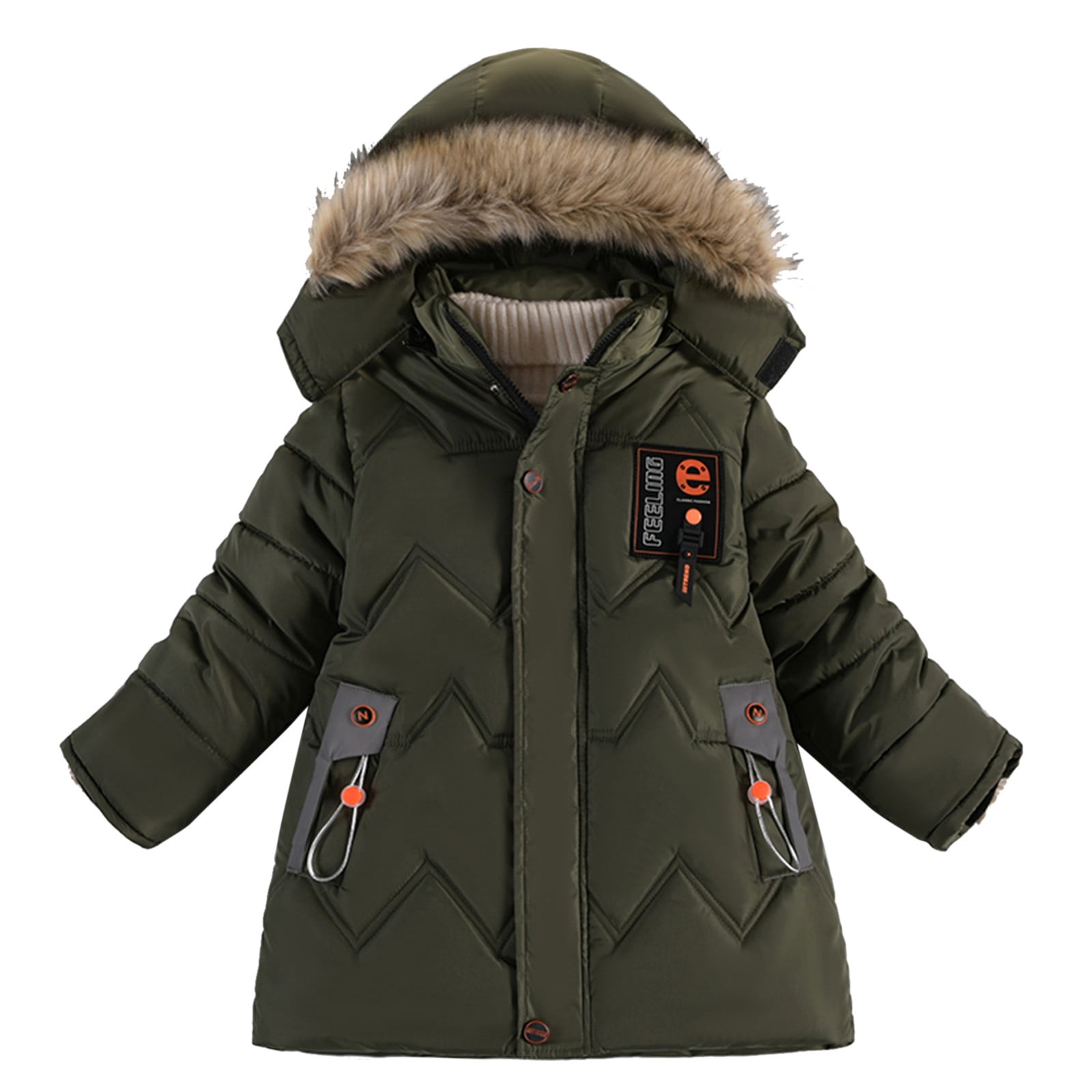 Baby Boy Winter Coat In Green Color Parashoot Suff main image 0