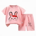 thumbnail image 1 of kpoplk Baby Toddler Boy Clothes Summer Outfits 6 12 18 24 Months Patchwork Short Sleeve T Shirt & Shorts Sets with Pockets 12-18 Months,Red, 1 of 2