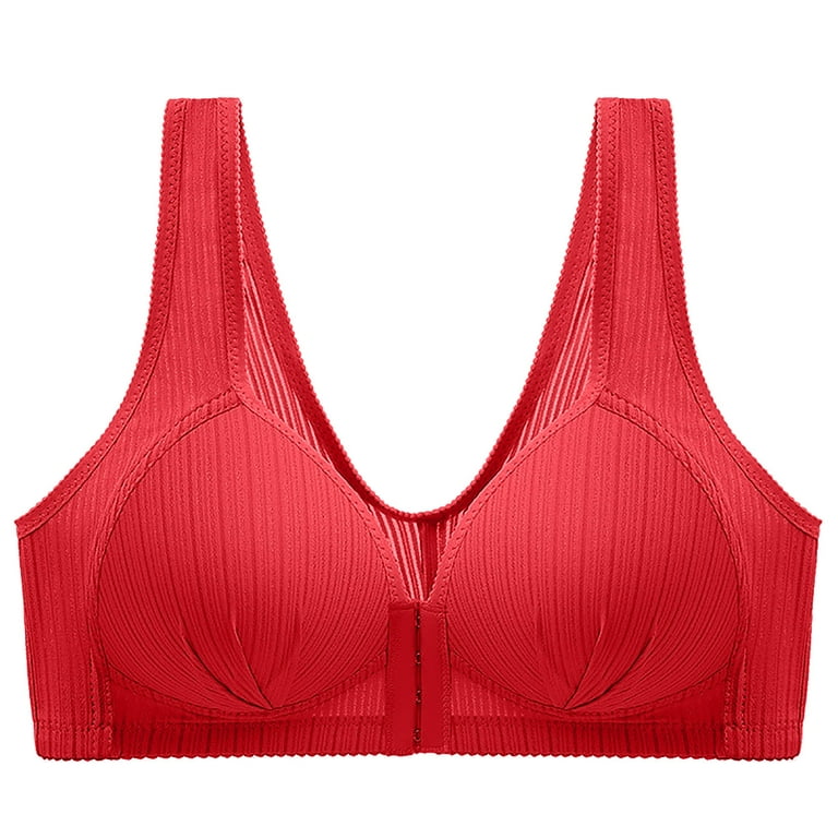 kpoplk Bras,Women's Max Control Underwire Sports Bra High Impact Plus Size  with Adjustable Straps(Red)