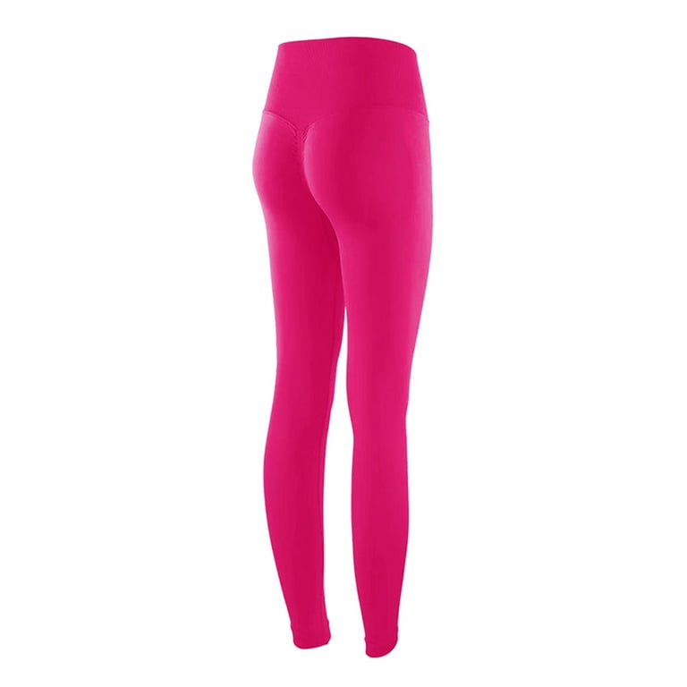 kpoplk Flare Yoga Pants,Womens Horse Riding Tights Equestrian Breeches Knee  Patch Pull-On Performance Schooling Tights(Hot Pink,L) 