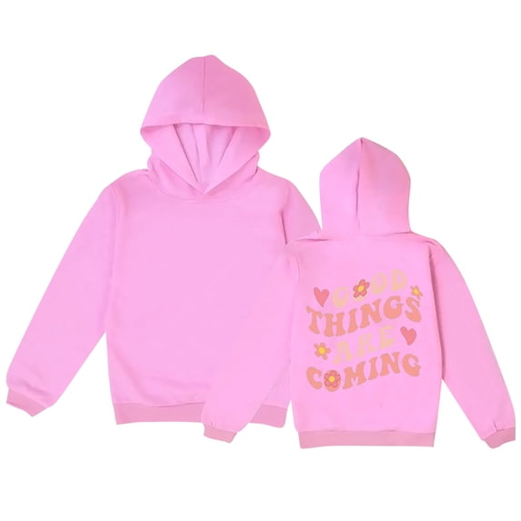 kpoplk Girl's Boy's Hoodie Long Toddler Fleece Zip Up Sleeve Soft Sweatshirt Graphic Toddler Zip Up Sweater Hoody Kids Cute Pullovers B,Pink