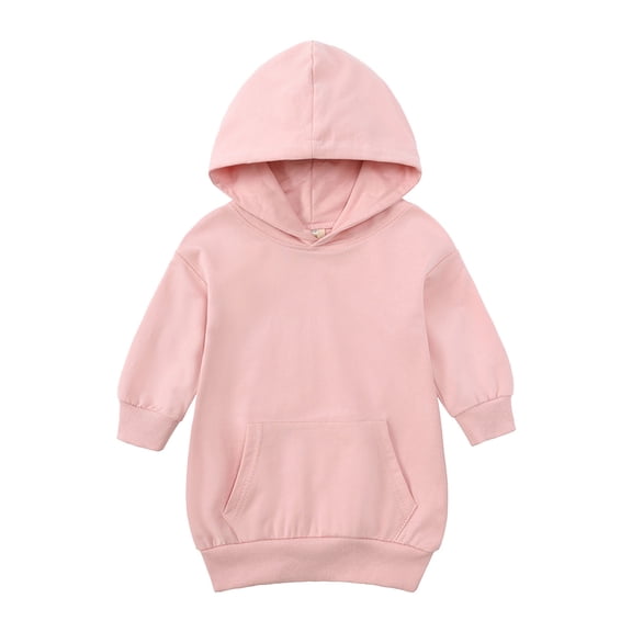 kpoplk Girl's Casual Hoodie Back Pattern Slogan Print Loose Fit Pullover Sweatshirt 4-5 Years,Pink