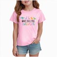 thumbnail image 1 of kpoplk Girl's Graphic Tees Short Sleeve Hawaiian T Shirt Summer Casual Vacation Tops(Pink,3-4 Y), 1 of 5