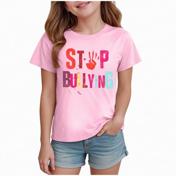 kpoplk Girl's Hawaiian Graphic Tees Kids Cute Preppy Shirts Beach Tshirt Letter Printed Loose Fit Casual Summer Tops(Pink,3-4 Y)