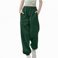 thumbnail image 1 of kpoplk Girls' Athletic Sweatpants Cute Baggy Jogger Pants with Drawstring and Pockets for Teen Girls(Green,13-14 Y), 1 of 5