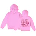 thumbnail image 1 of kpoplk Toddler Kids Boy Girl Clothes Unisex Solid Color Hoodie Sweatsuit Long Sleeve Warm Fleece Pullover Tops(Pink,E), 1 of 2