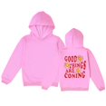 thumbnail image 1 of kpoplk Girls Casual Long Sleeve Hoodies Cute Oversized Fleece Pocket Sweatshirt Tops(Pink,B), 1 of 2