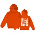 thumbnail image 1 of kpoplk Girls Fuzzy Fleece Pullover Hoodies Sweatshirt Casual Loose Outwear Coat with Pockets D,Orange, 1 of 2